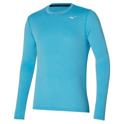 Manga Larga Mizuno Impulse Core LS Tee Hombre Azules - Chile M091HIXKJR